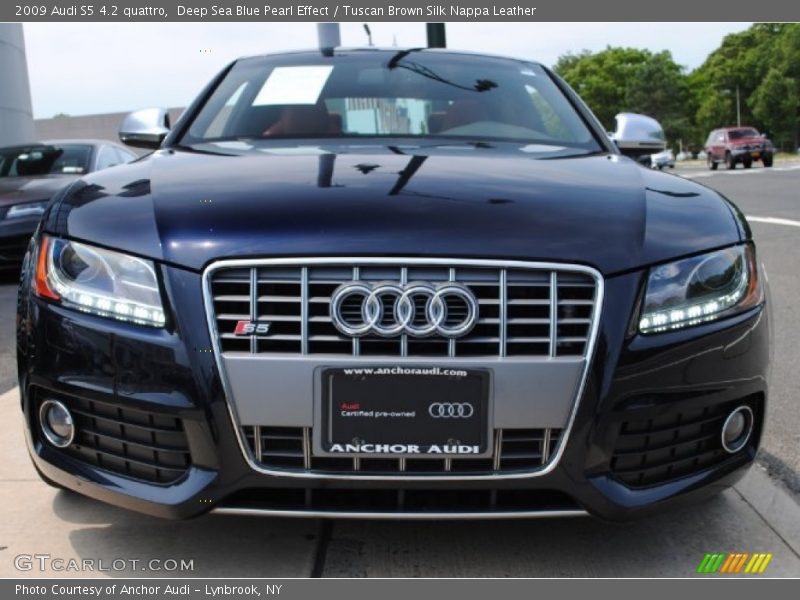 Deep Sea Blue Pearl Effect / Tuscan Brown Silk Nappa Leather 2009 Audi S5 4.2 quattro