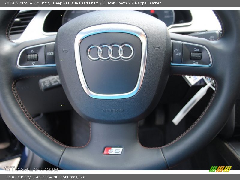 Deep Sea Blue Pearl Effect / Tuscan Brown Silk Nappa Leather 2009 Audi S5 4.2 quattro