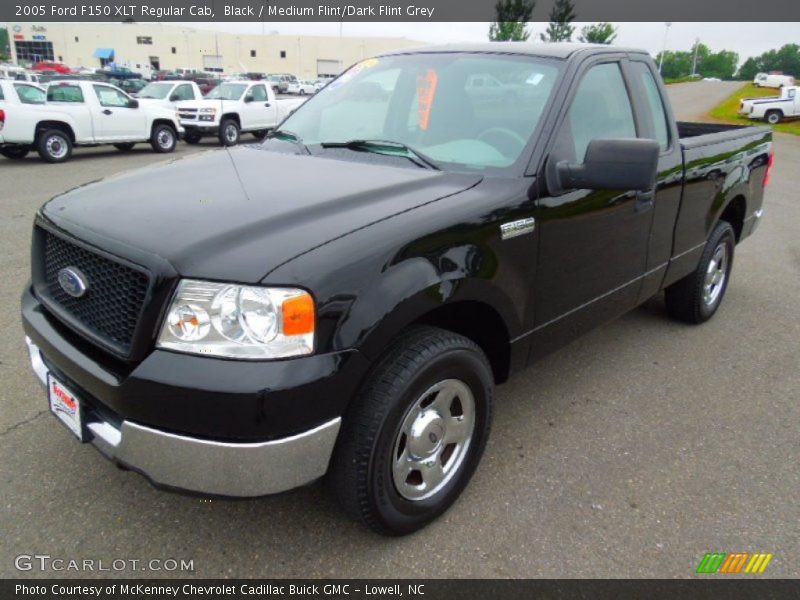 Black / Medium Flint/Dark Flint Grey 2005 Ford F150 XLT Regular Cab