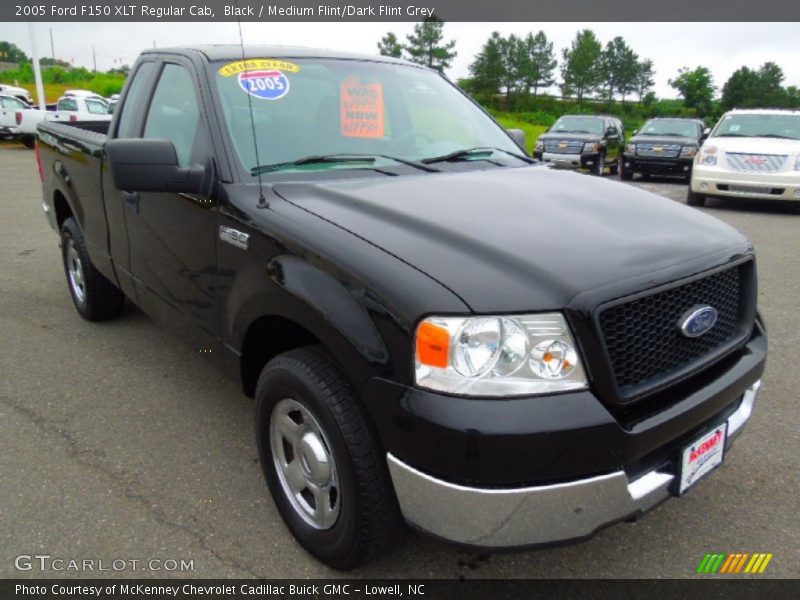 Black / Medium Flint/Dark Flint Grey 2005 Ford F150 XLT Regular Cab