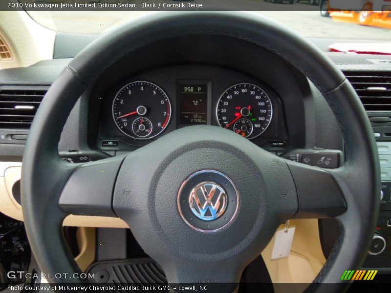 Black / Cornsilk Beige 2010 Volkswagen Jetta Limited Edition Sedan