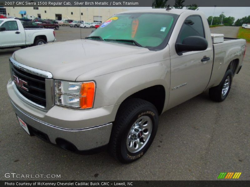 Silver Birch Metallic / Dark Titanium 2007 GMC Sierra 1500 Regular Cab