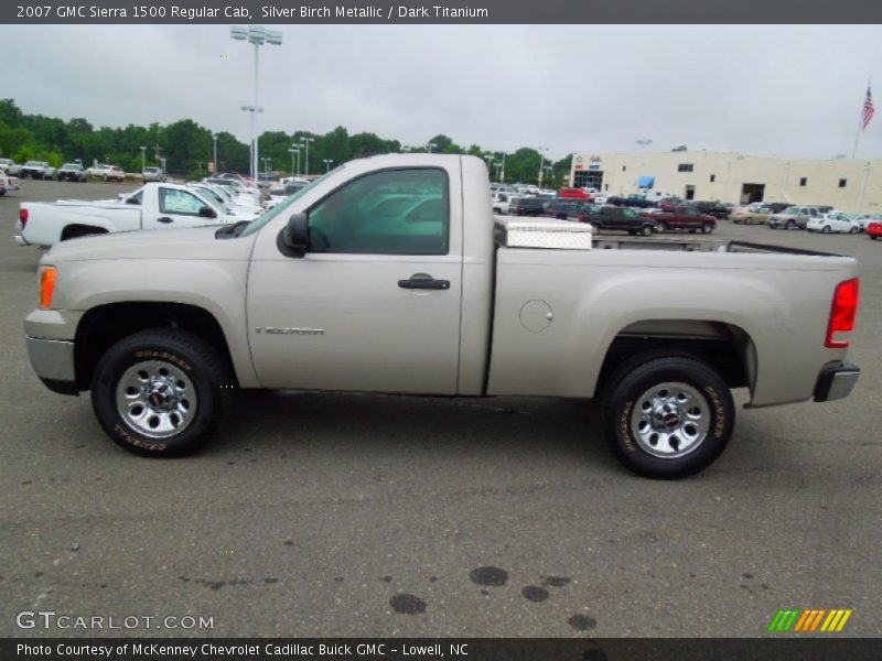 Silver Birch Metallic / Dark Titanium 2007 GMC Sierra 1500 Regular Cab