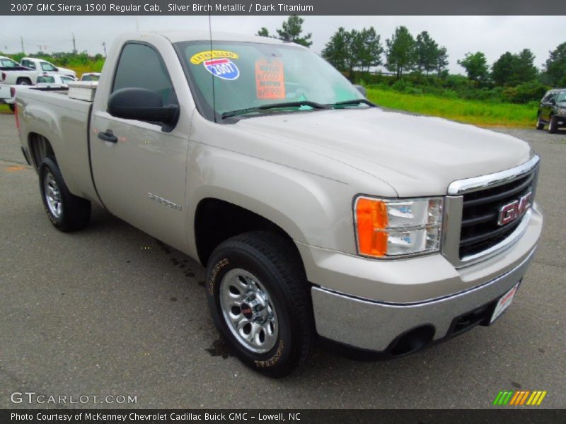 Silver Birch Metallic / Dark Titanium 2007 GMC Sierra 1500 Regular Cab