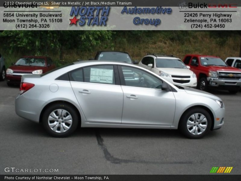 Silver Ice Metallic / Jet Black/Medium Titanium 2012 Chevrolet Cruze LS