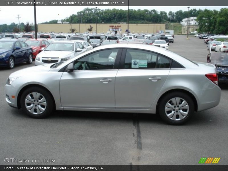 Silver Ice Metallic / Jet Black/Medium Titanium 2012 Chevrolet Cruze LS