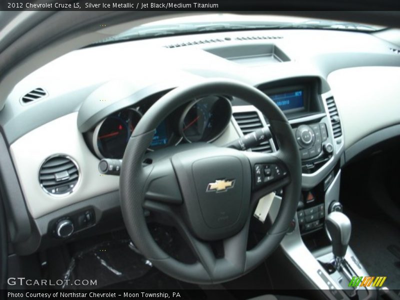 Silver Ice Metallic / Jet Black/Medium Titanium 2012 Chevrolet Cruze LS
