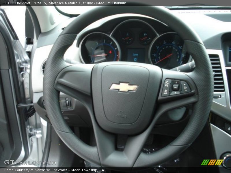 Silver Ice Metallic / Jet Black/Medium Titanium 2012 Chevrolet Cruze LS