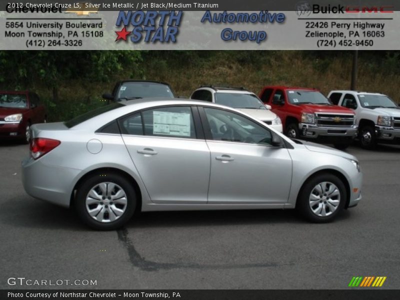 Silver Ice Metallic / Jet Black/Medium Titanium 2012 Chevrolet Cruze LS