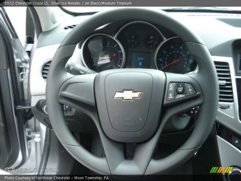 Silver Ice Metallic / Jet Black/Medium Titanium 2012 Chevrolet Cruze LS