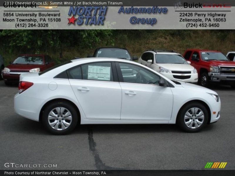 Summit White / Jet Black/Medium Titanium 2012 Chevrolet Cruze LS