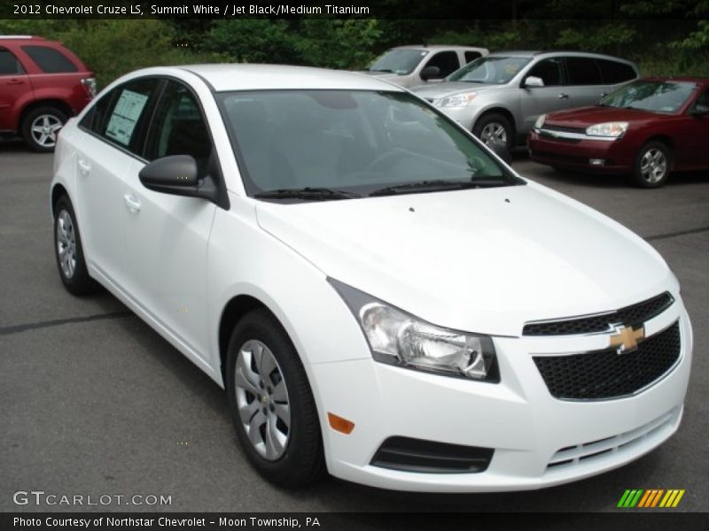 Summit White / Jet Black/Medium Titanium 2012 Chevrolet Cruze LS