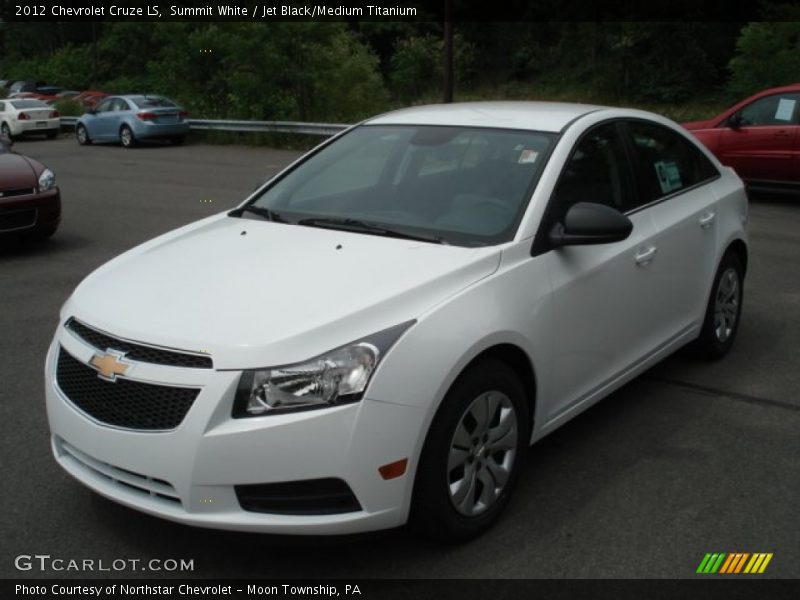 Summit White / Jet Black/Medium Titanium 2012 Chevrolet Cruze LS