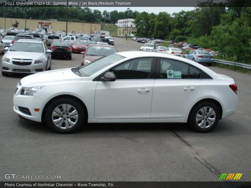 Summit White / Jet Black/Medium Titanium 2012 Chevrolet Cruze LS