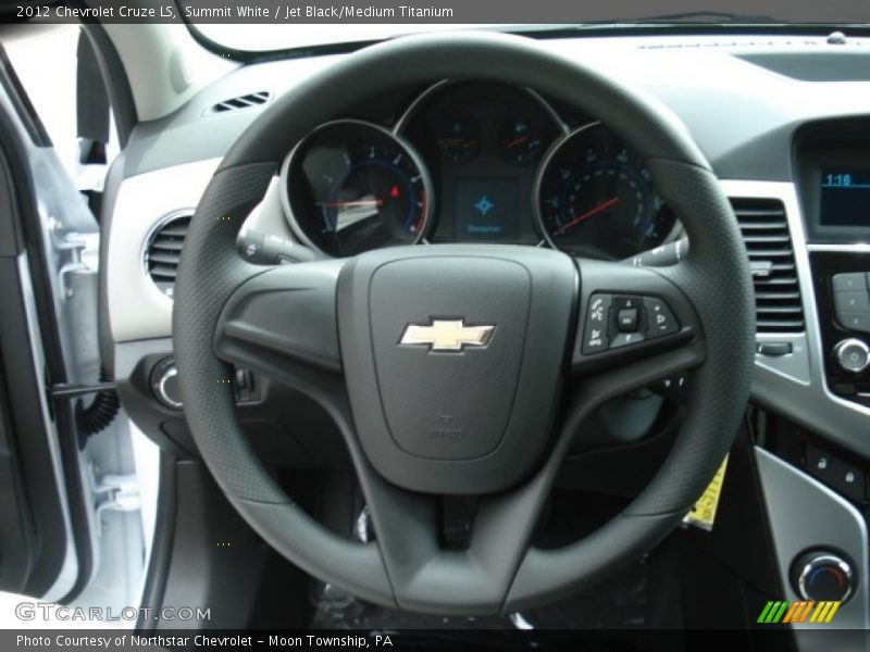 Summit White / Jet Black/Medium Titanium 2012 Chevrolet Cruze LS