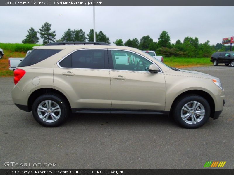 Gold Mist Metallic / Jet Black 2012 Chevrolet Equinox LT