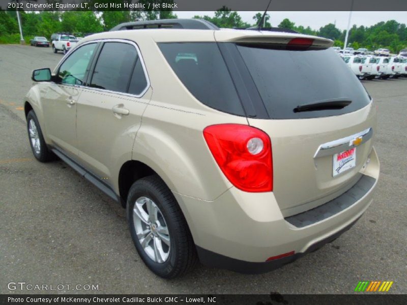 Gold Mist Metallic / Jet Black 2012 Chevrolet Equinox LT