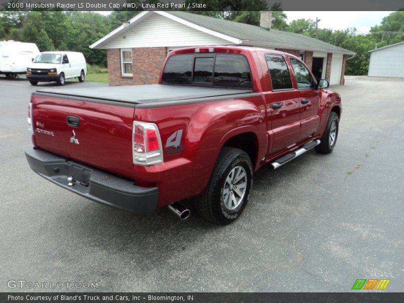 Lava Red Pearl / Slate 2008 Mitsubishi Raider LS Double Cab 4WD