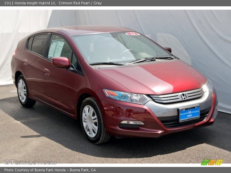 Crimson Red Pearl / Gray 2011 Honda Insight Hybrid LX