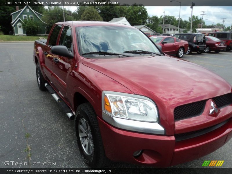 Lava Red Pearl / Slate 2008 Mitsubishi Raider LS Double Cab 4WD