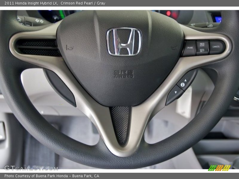 Crimson Red Pearl / Gray 2011 Honda Insight Hybrid LX