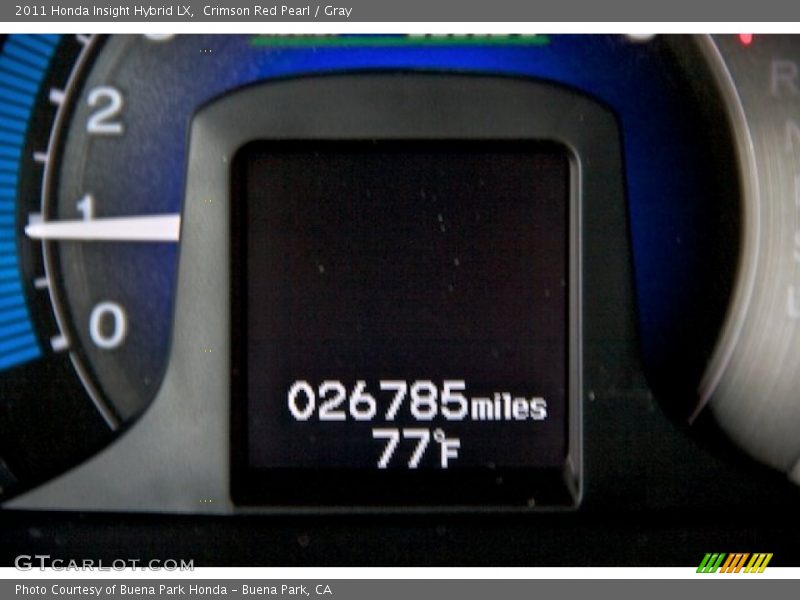 Crimson Red Pearl / Gray 2011 Honda Insight Hybrid LX