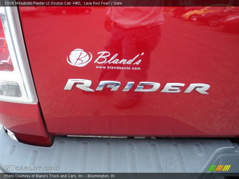 Lava Red Pearl / Slate 2008 Mitsubishi Raider LS Double Cab 4WD