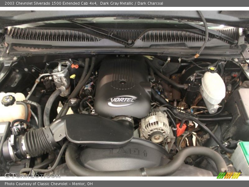 Dark Gray Metallic / Dark Charcoal 2003 Chevrolet Silverado 1500 Extended Cab 4x4