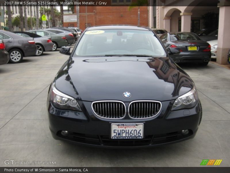 Monaco Blue Metallic / Grey 2007 BMW 5 Series 525i Sedan