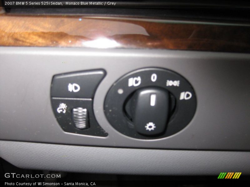 Monaco Blue Metallic / Grey 2007 BMW 5 Series 525i Sedan