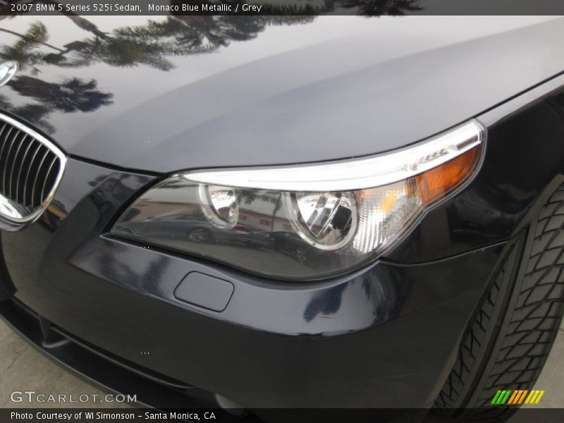 Monaco Blue Metallic / Grey 2007 BMW 5 Series 525i Sedan