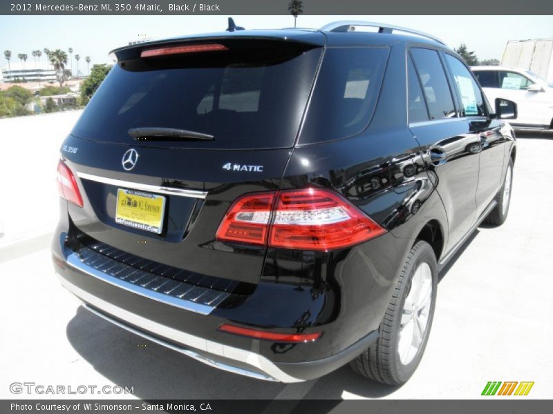 Black / Black 2012 Mercedes-Benz ML 350 4Matic