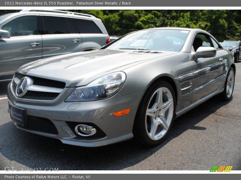 Palladium Silver Metallic / Black 2011 Mercedes-Benz SL 550 Roadster