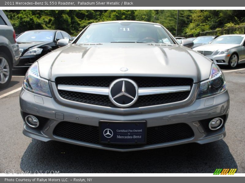 Palladium Silver Metallic / Black 2011 Mercedes-Benz SL 550 Roadster