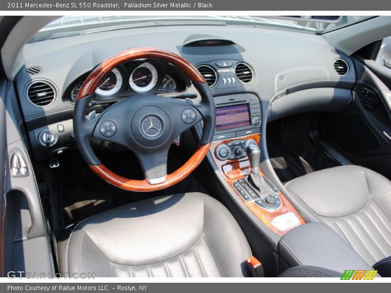 Palladium Silver Metallic / Black 2011 Mercedes-Benz SL 550 Roadster