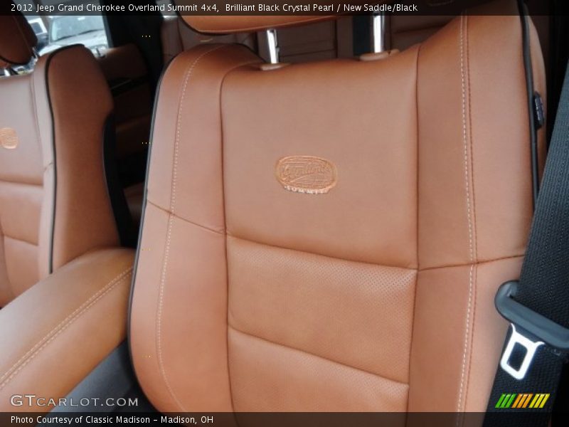 Brilliant Black Crystal Pearl / New Saddle/Black 2012 Jeep Grand Cherokee Overland Summit 4x4