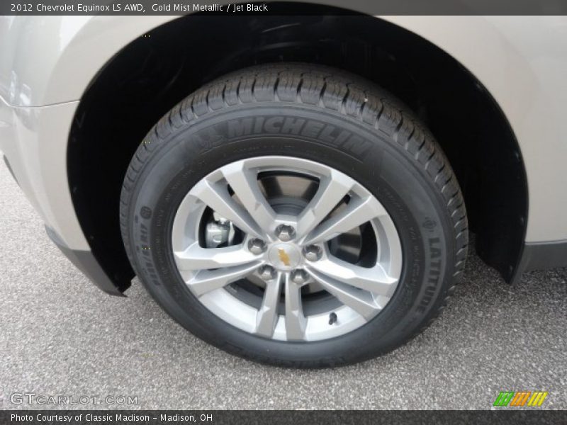 Gold Mist Metallic / Jet Black 2012 Chevrolet Equinox LS AWD