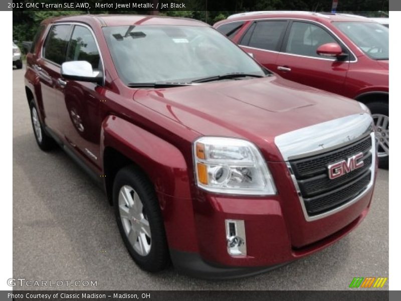 Merlot Jewel Metallic / Jet Black 2012 GMC Terrain SLE AWD