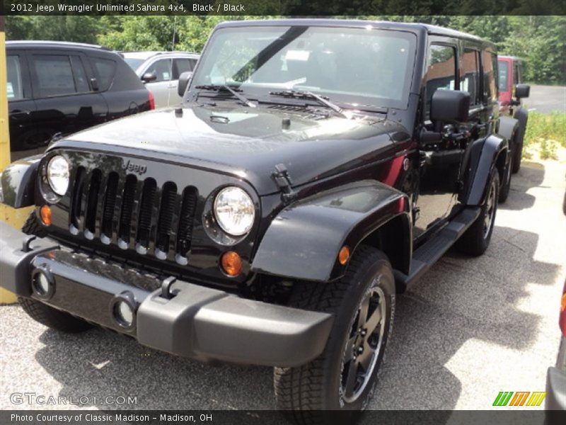 Black / Black 2012 Jeep Wrangler Unlimited Sahara 4x4