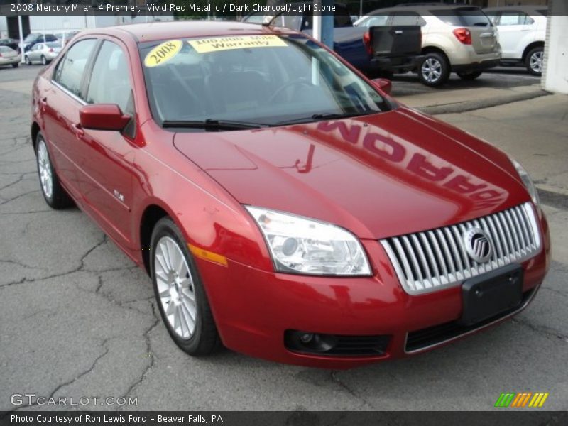 Vivid Red Metallic / Dark Charcoal/Light Stone 2008 Mercury Milan I4 Premier