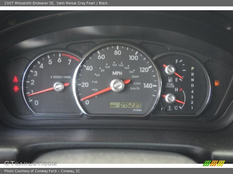 Satin Meisai Gray Pearl / Black 2007 Mitsubishi Endeavor SE