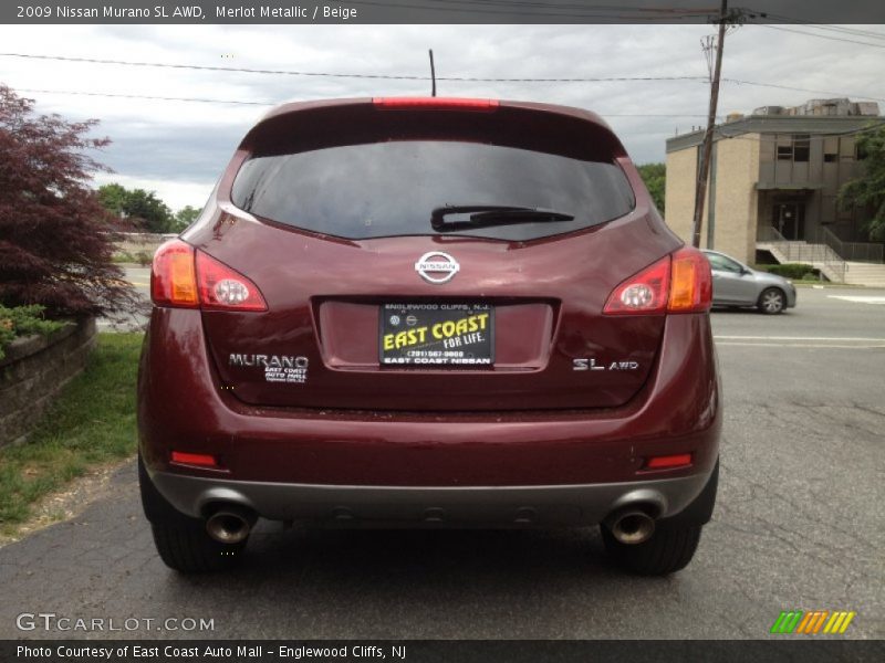 Merlot Metallic / Beige 2009 Nissan Murano SL AWD