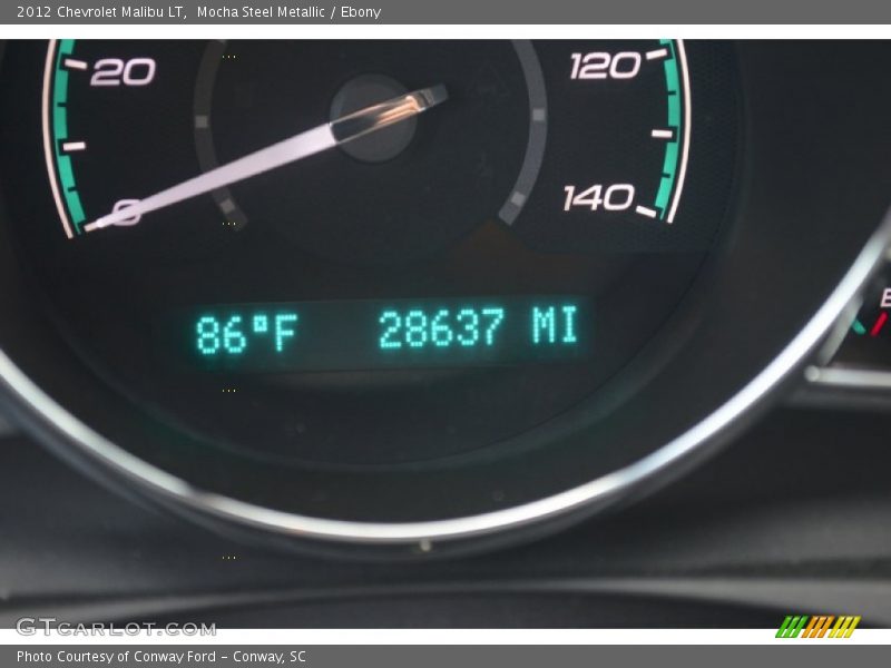 Mocha Steel Metallic / Ebony 2012 Chevrolet Malibu LT