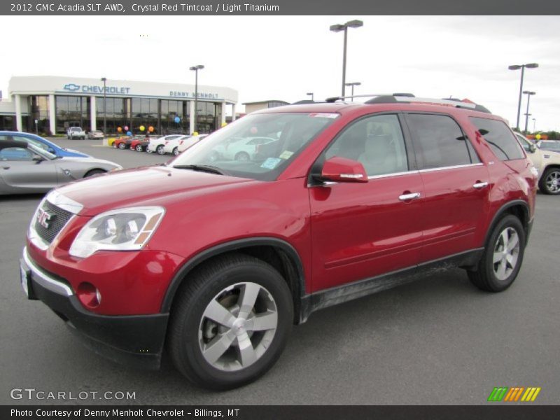 Crystal Red Tintcoat / Light Titanium 2012 GMC Acadia SLT AWD