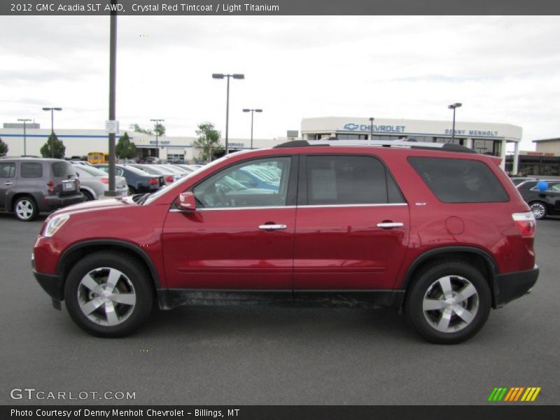 Crystal Red Tintcoat / Light Titanium 2012 GMC Acadia SLT AWD