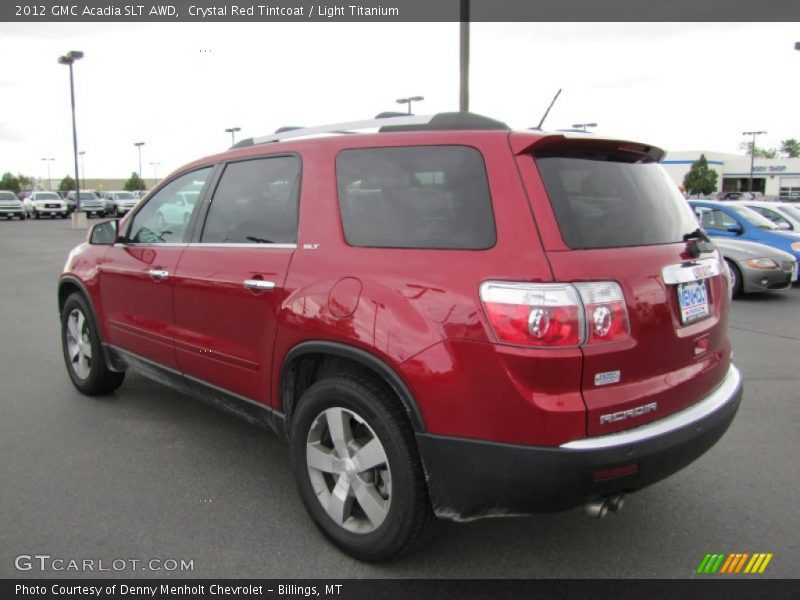 Crystal Red Tintcoat / Light Titanium 2012 GMC Acadia SLT AWD
