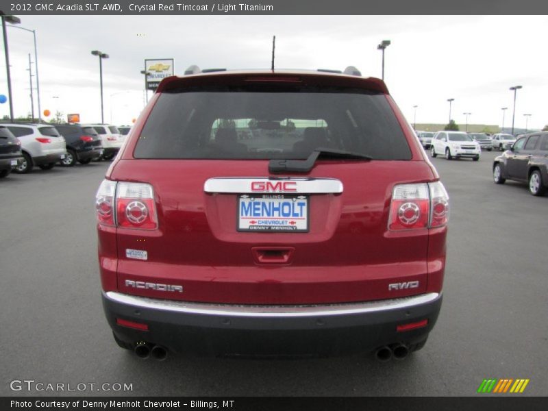 Crystal Red Tintcoat / Light Titanium 2012 GMC Acadia SLT AWD