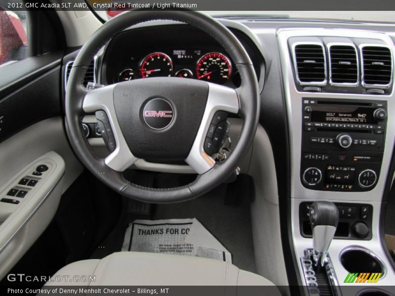 Crystal Red Tintcoat / Light Titanium 2012 GMC Acadia SLT AWD