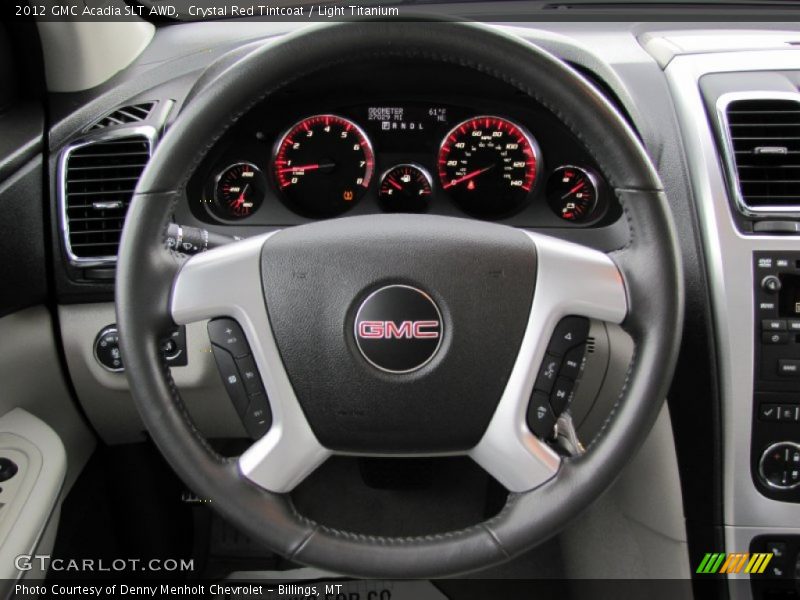 Crystal Red Tintcoat / Light Titanium 2012 GMC Acadia SLT AWD