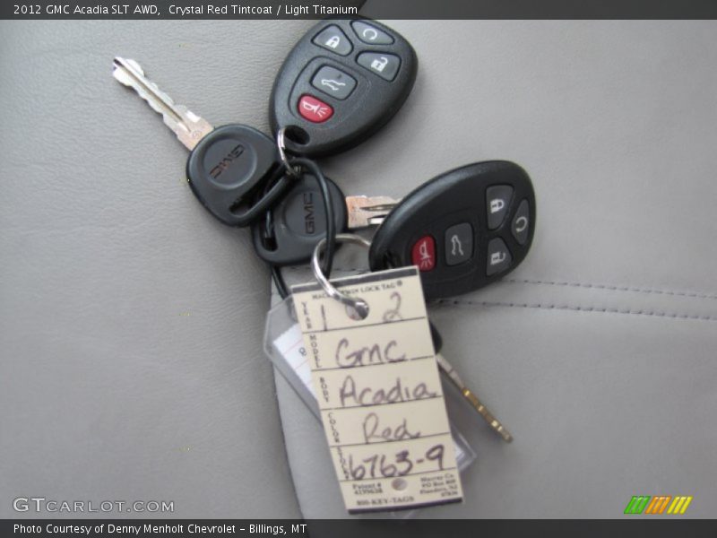 Crystal Red Tintcoat / Light Titanium 2012 GMC Acadia SLT AWD